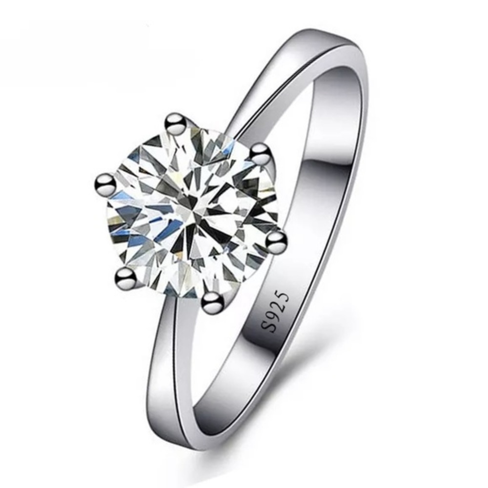 Romantic 925 Sterling Silver Cubic Zirconia Ring - Picture 2 of 7